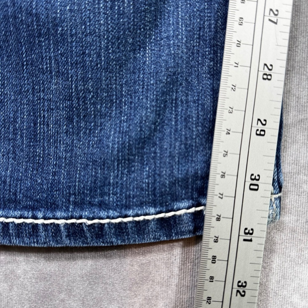 BKE Harper Bootcut Jeans Womens 32R Medium Wash Contrast Stitch Denim Blue - Picture 6 of 13